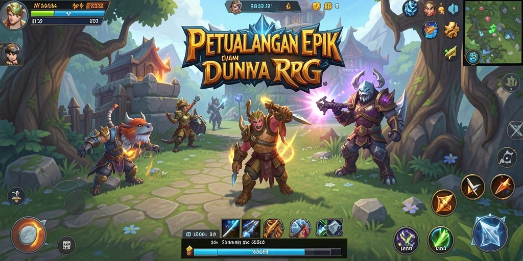 Screenshot menampilkan pertarungan seru dalam permainan RPG 8364.