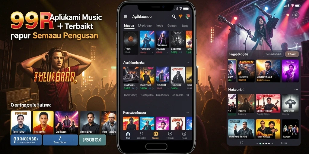 Screenshot utama 99RP yang menampilkan gameplay musik yang interaktif.