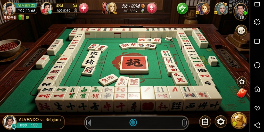 Tampilan gameplay Mahjong yang menarik di ALVENDO.