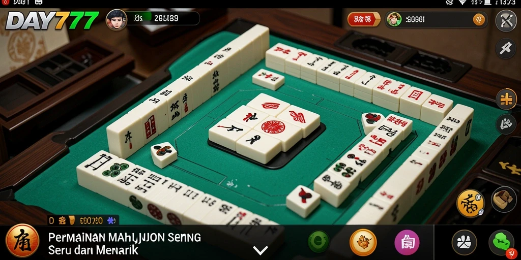 Screenshot DAY777 menampilkan gameplay Mahjong yang seru dan interaktif.