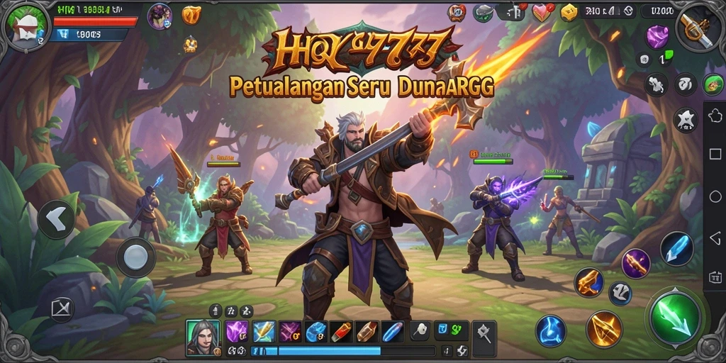 Tampilan gameplay ARPG yang seru dan menantang dalam HQ777.