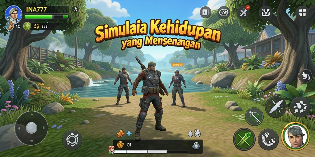 Tampilan gameplay <strong>INA777</strong> yang interaktif dan menarik.