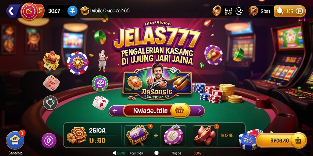 Tampilan menarik dari permainan Kasino di JELAS777.