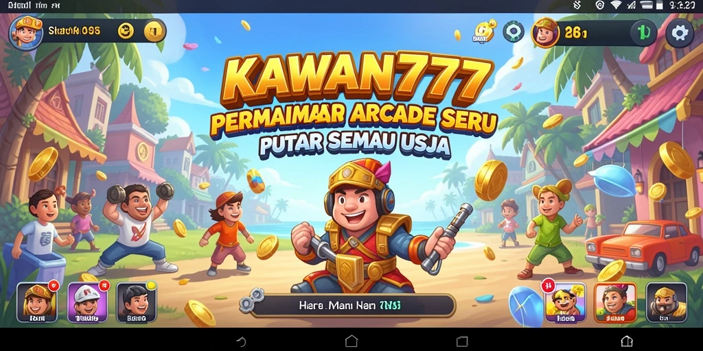 Tampilan gameplay Arcade KAWAN777 yang menarik dan penuh aksi.