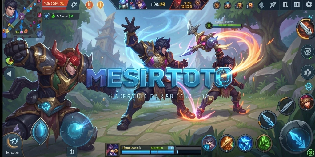 Tampilan gameplay MOBA MESIRTOTO yang mendebarkan dan penuh aksi.