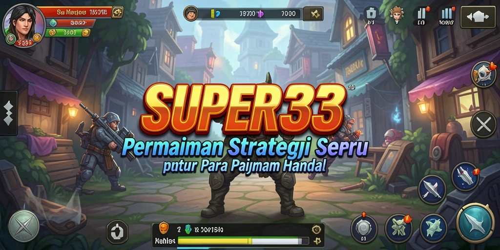 Screenshot gameplay SUPER33 yang menampilkan aksi strategi seru.