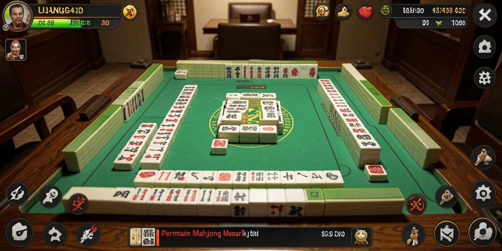 Screenshot gameplay Mahjong UANG4D yang menarik dan seru.